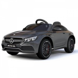Акумулаторна кола Mercedes Benz C63,12V с кожена седалка и меки гуми