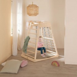 Детска дървена катерушка Монтесори Roba Play Tower