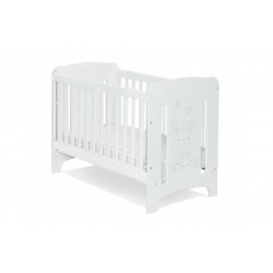 БЕБЕШКА КОШАРА ОТ МДФ NUBA ABRA С МДФ РЕШЕТКА СЪС СВАЛЯЩИ СЕ ПРЪЧКИ