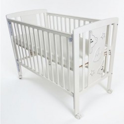 Бебешко легло Azaria RIO, с подвижна решетка и матрак, 60/120 см