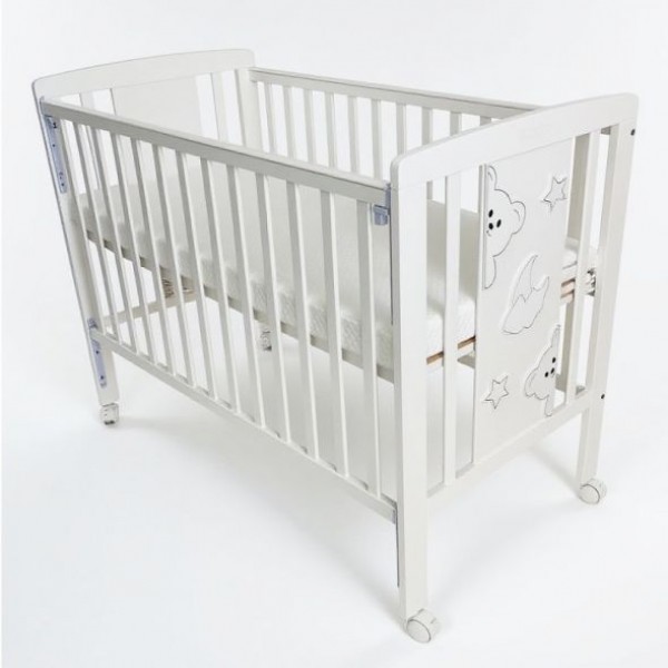 Бебешко легло Azaria RIO, с подвижна решетка и матрак, 60/120 см