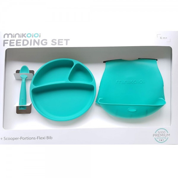 Minikoioi Feeding Set комплект за хранене - 100% силикон - 6 м+