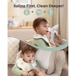 Електрически аспиратор за нос за бебета и деца 2 в 1 Momcozy със спрей и вакуум, със светлина и музика