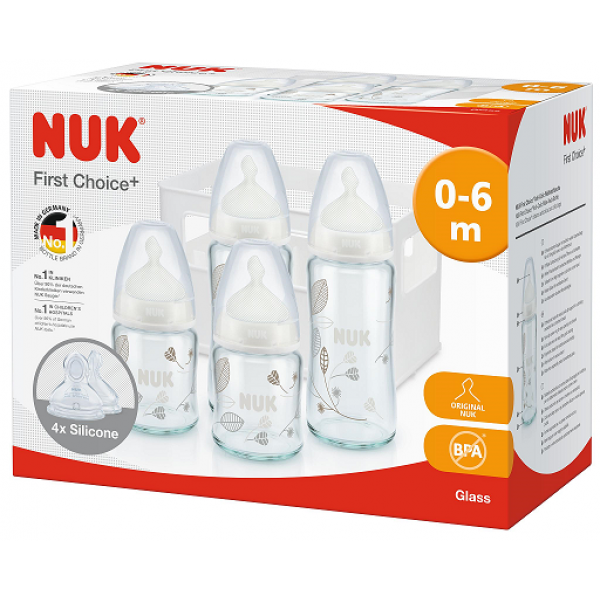 NUK сет шишета стъклени